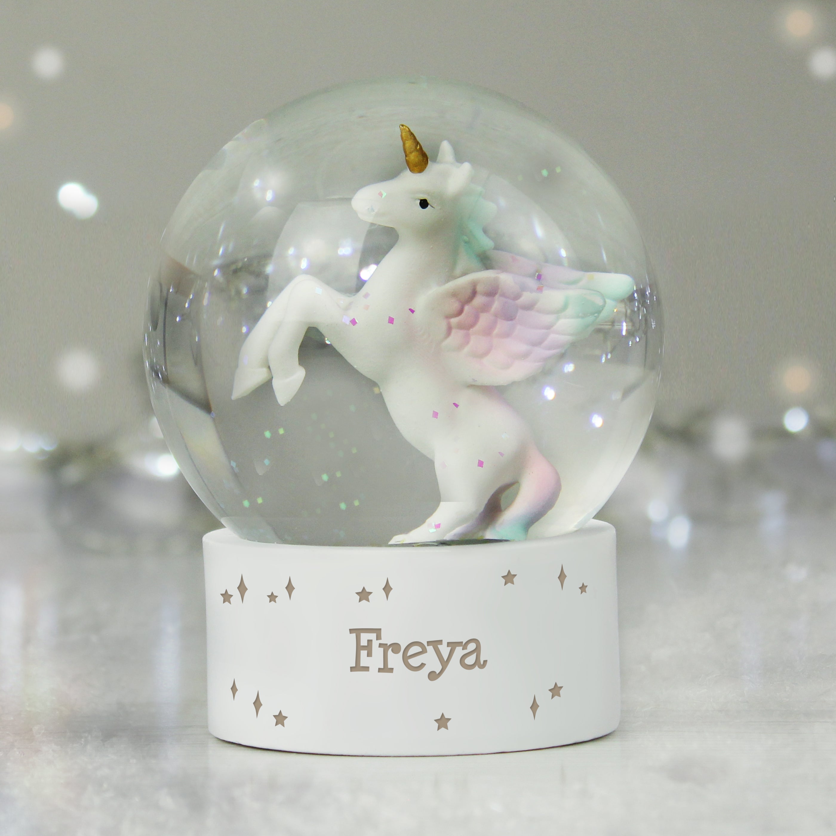 Personalized snow globe store baby