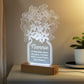 Personalised Acrylic Flower Shape Vase LED Light