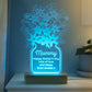 Personalised Acrylic Flower Shape Vase LED Light