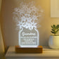 Personalised Acrylic Flower Shape Vase LED Light