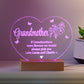 Personalised Floral Acrylic Heart LED Light