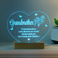 Personalised Floral Acrylic Heart LED Light