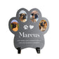 Personalised Paw Shaped Pet Photo Slate With Stand 20cm