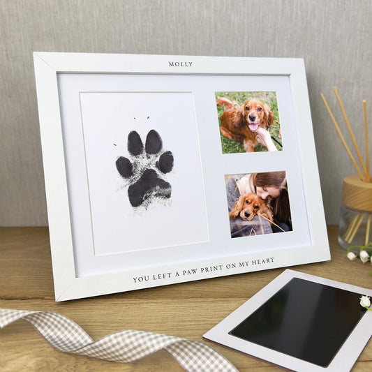 Personalised Paw Print Ink Keepsake Photo Frame Kit