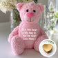 Personalised Ashes Keepsake Memory Bear - Pink