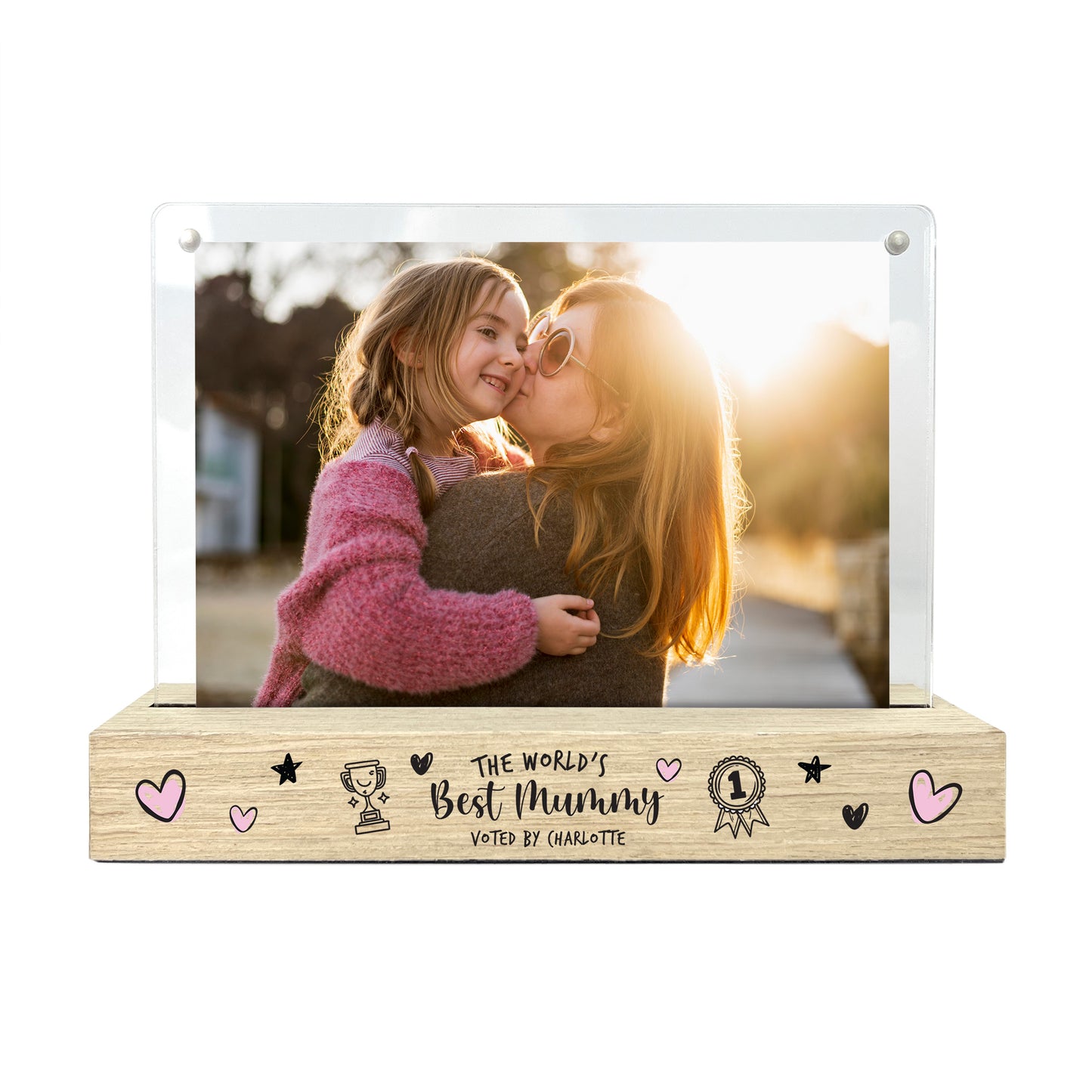 Personalised The World's Best Mum Wooden Base 6x4" Photo Frame