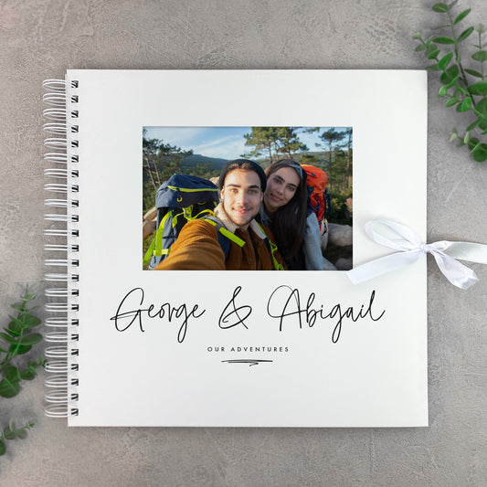 Personalised Couples Names Photo Keepsake Memory Scrapbook