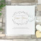 Personalised Wreath Memorial Memory Book / Condolence Book