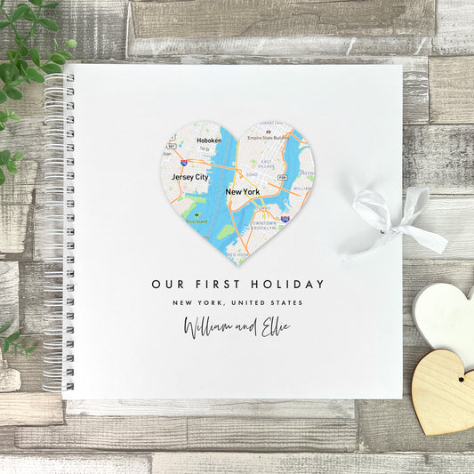 Personalised Heart Map Location Memory Scrapbook