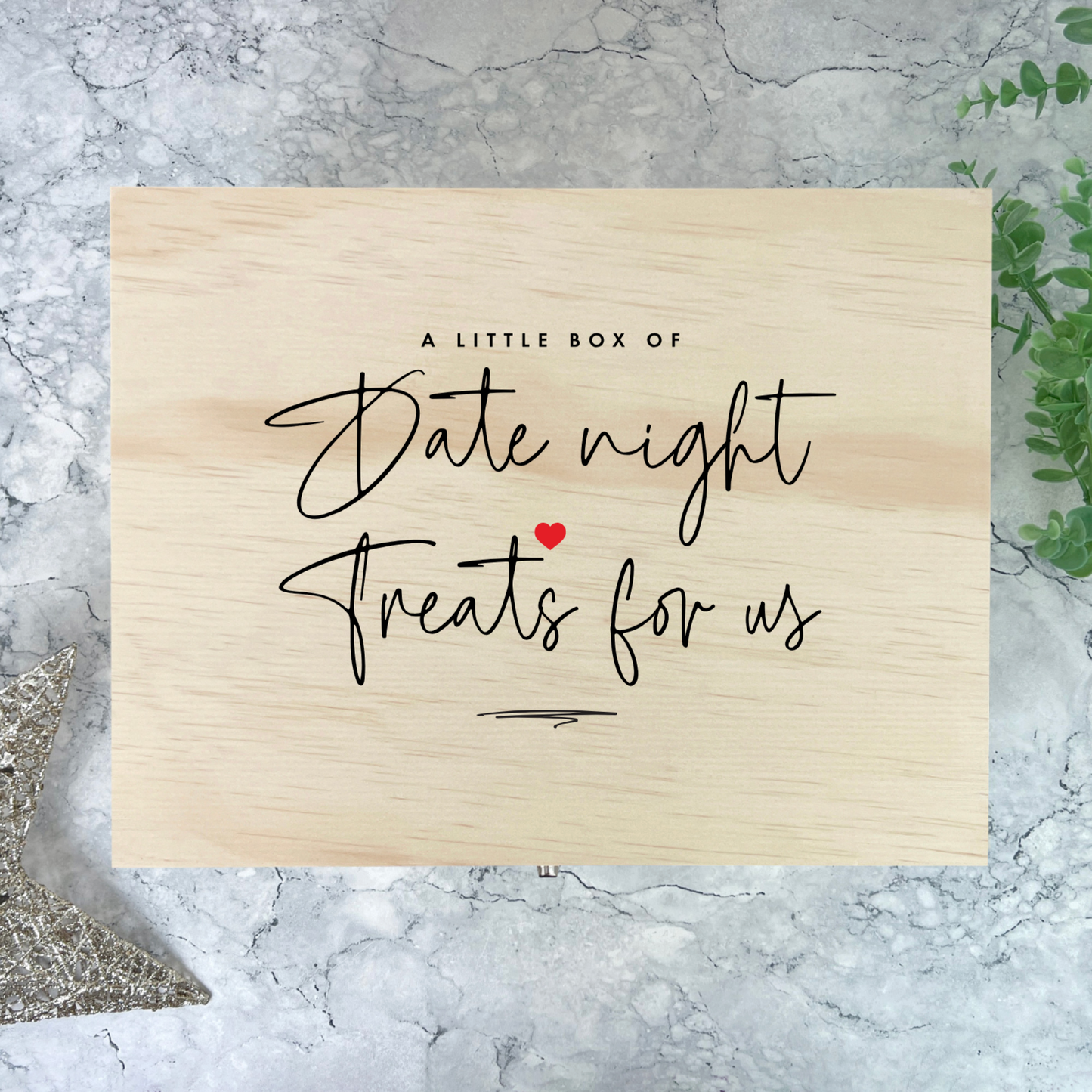 Personalised Couples Date Night Treat Box - 5 Sizes (16cm | 20cm | 26cm | 30cm | 36cm)