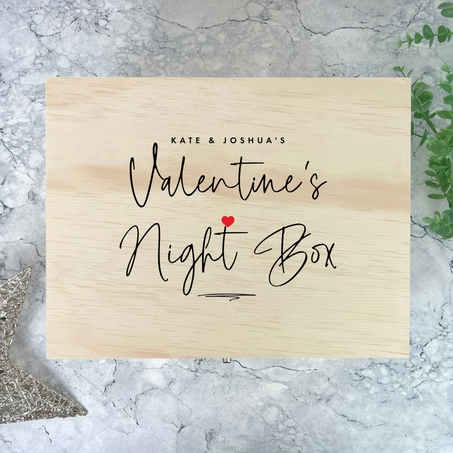 Personalised Couples Date Night Treat Box - 5 Sizes (16cm | 20cm | 26cm | 30cm | 36cm)