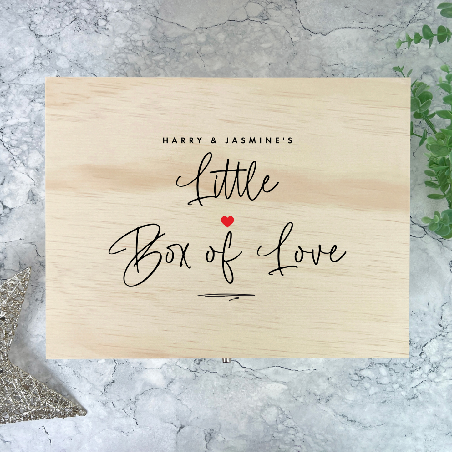 Personalised Couples Date Night Treat Box - 5 Sizes (16cm | 20cm | 26cm | 30cm | 36cm)