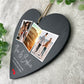 Personalised Couples Photo Slate Heart Hanging Decoration 15 x 16cm