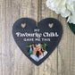 Personalised My Favourite Child Gave Me This Photo Slate Hanging Heart