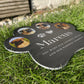 Personalised Slate Pet Photo Paw Shaped Grave Marker 20 x 20cm