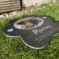 Personalised Slate One Photo Pet Paw Shaped Grave Marker 20 x 20cm