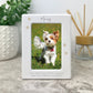 Personalised Neutral Paw Prints Cremation Urn For Pets Ashes Holds 9.5cm x 6cm Photo Portrait | 0.51 Litres