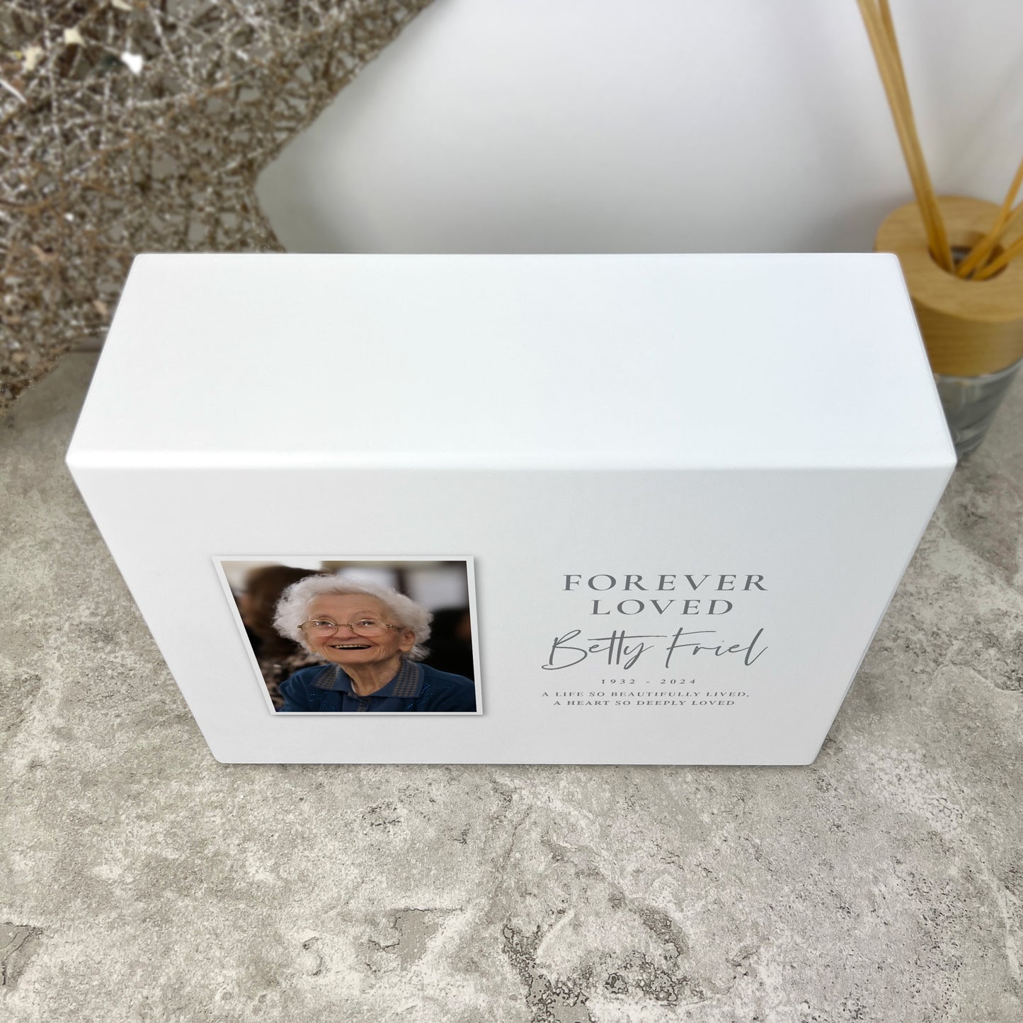 Personalised Forever Loved Photo Cremation Urn For Ashes | 1.09 Litres