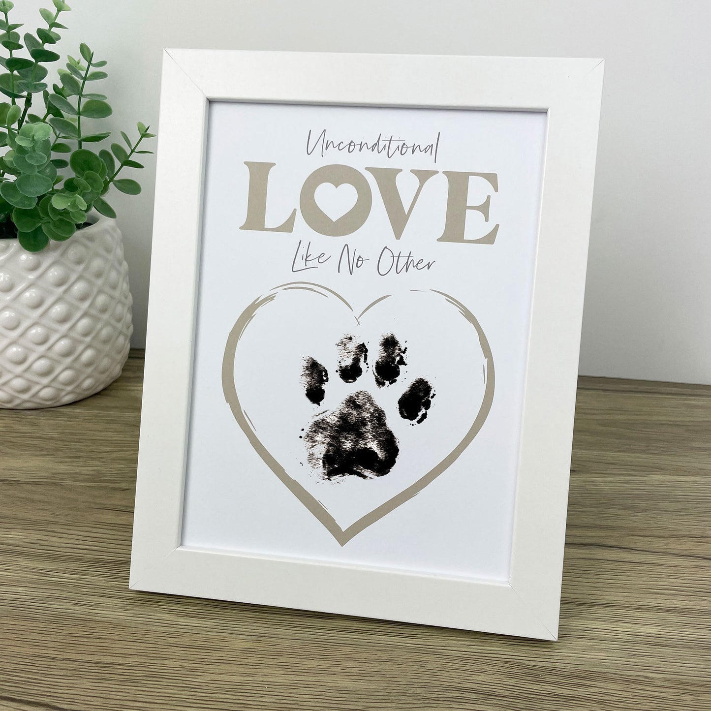 Paw Print Ink Picture Frame With 2 Designs + Ink Pad