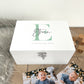 Personalised Initial New Baby White Wooden Keepsake Memory Box - 3 Sizes (22cm | 27cm | 30cm)