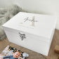 Personalised Initial New Baby White Wooden Keepsake Memory Box - 3 Sizes (22cm | 27cm | 30cm)