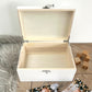 Personalised Initial New Baby White Wooden Keepsake Memory Box - 3 Sizes (22cm | 27cm | 30cm)