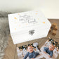 Personalised Twinkle Twinkle New Baby White Wooden Memory Box - 3 Sizes (22cm | 27cm | 30cm)