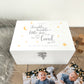 Personalised Twinkle Twinkle New Baby White Wooden Memory Box - 3 Sizes (22cm | 27cm | 30cm)