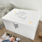 Personalised Twinkle Twinkle New Baby White Wooden Memory Box - 3 Sizes (22cm | 27cm | 30cm)