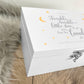 Personalised Twinkle Twinkle New Baby White Wooden Memory Box - 3 Sizes (22cm | 27cm | 30cm)