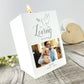 Personalised In Loving Memory Dove Photo Memorial White Tea Light Holder