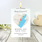 Personalised Map Location Heart Tea Light Holder