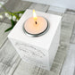 Personalised Wreath Memorial White Tea Light Holder