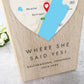 Personalised Heart Map Location Wooden Tea Light Holder - 2 Sizes