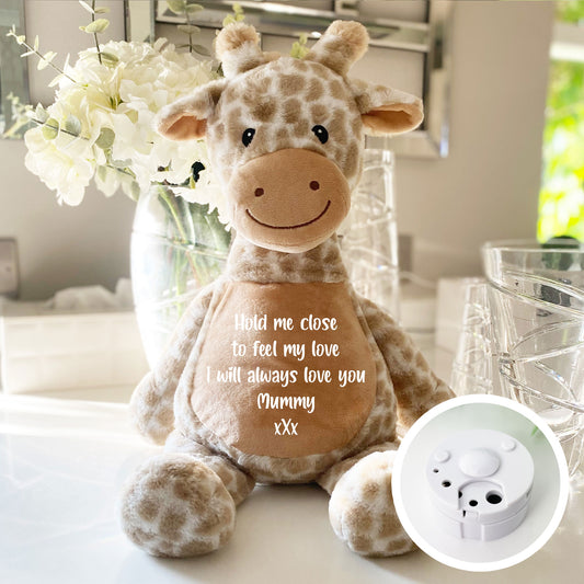 Personalised Record-A-Voice Keepsake Memory Giraffe