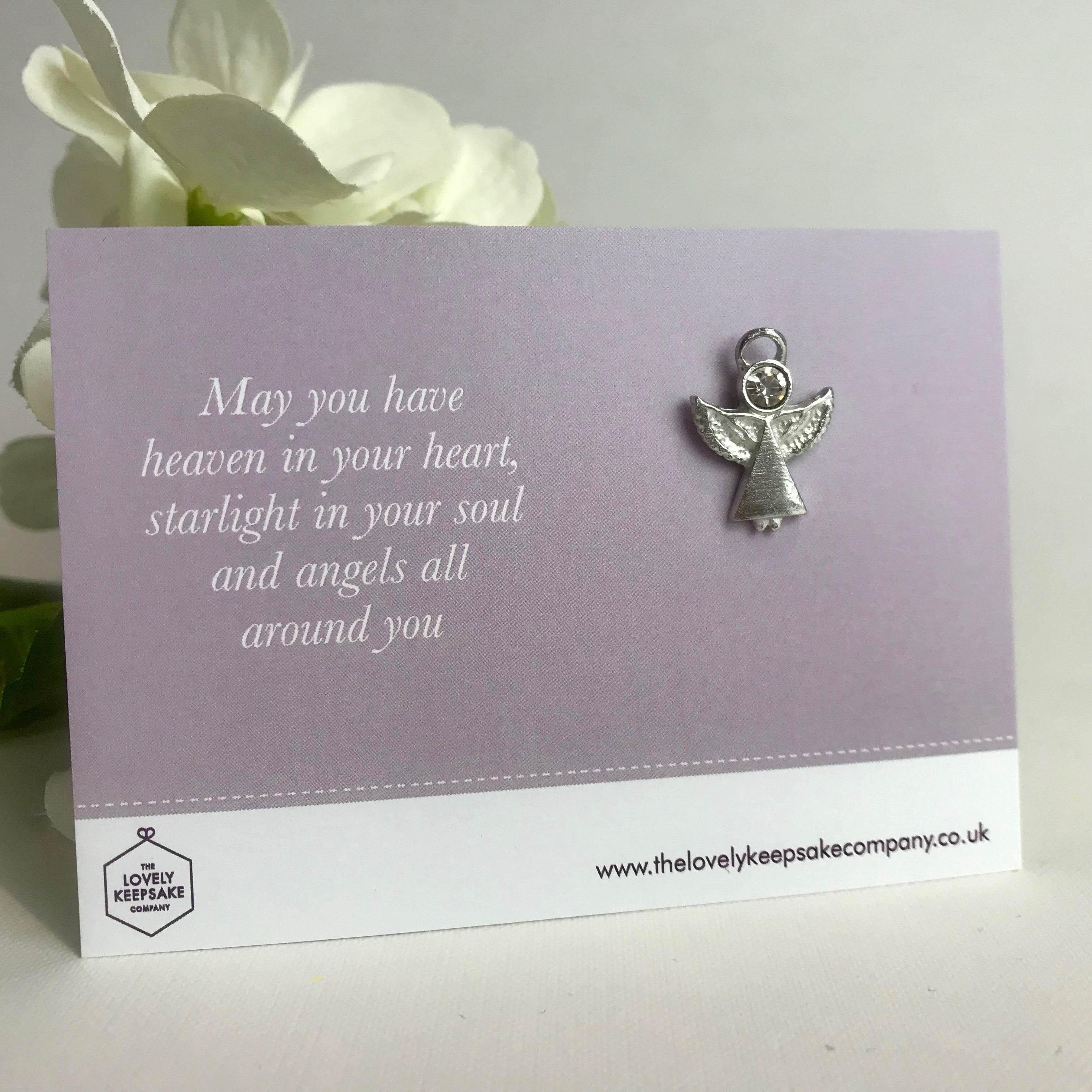 'May you have Heaven in your Heart' Angel Pin – The Lovely Keepsake Company