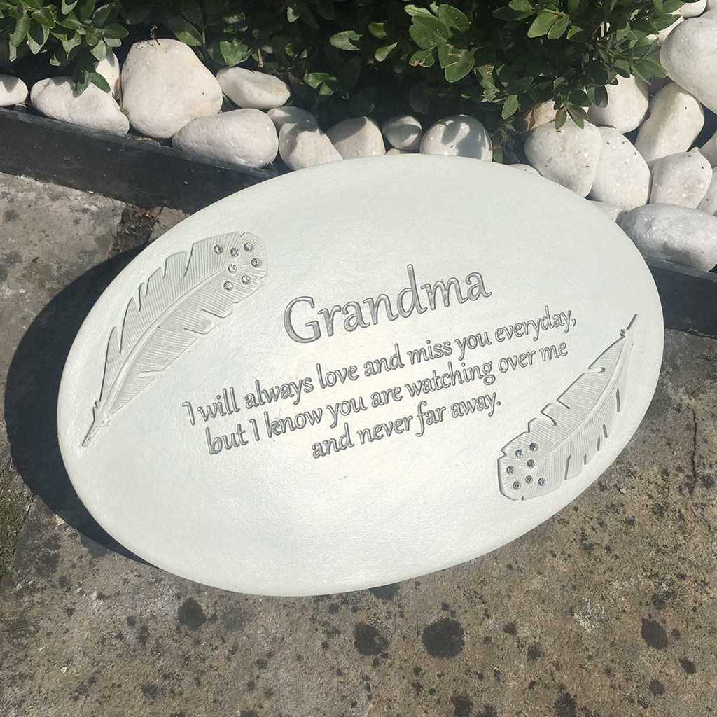 Cream Oval Resin Memorial Plaque - Grandma – The Lovely Keepsake Company