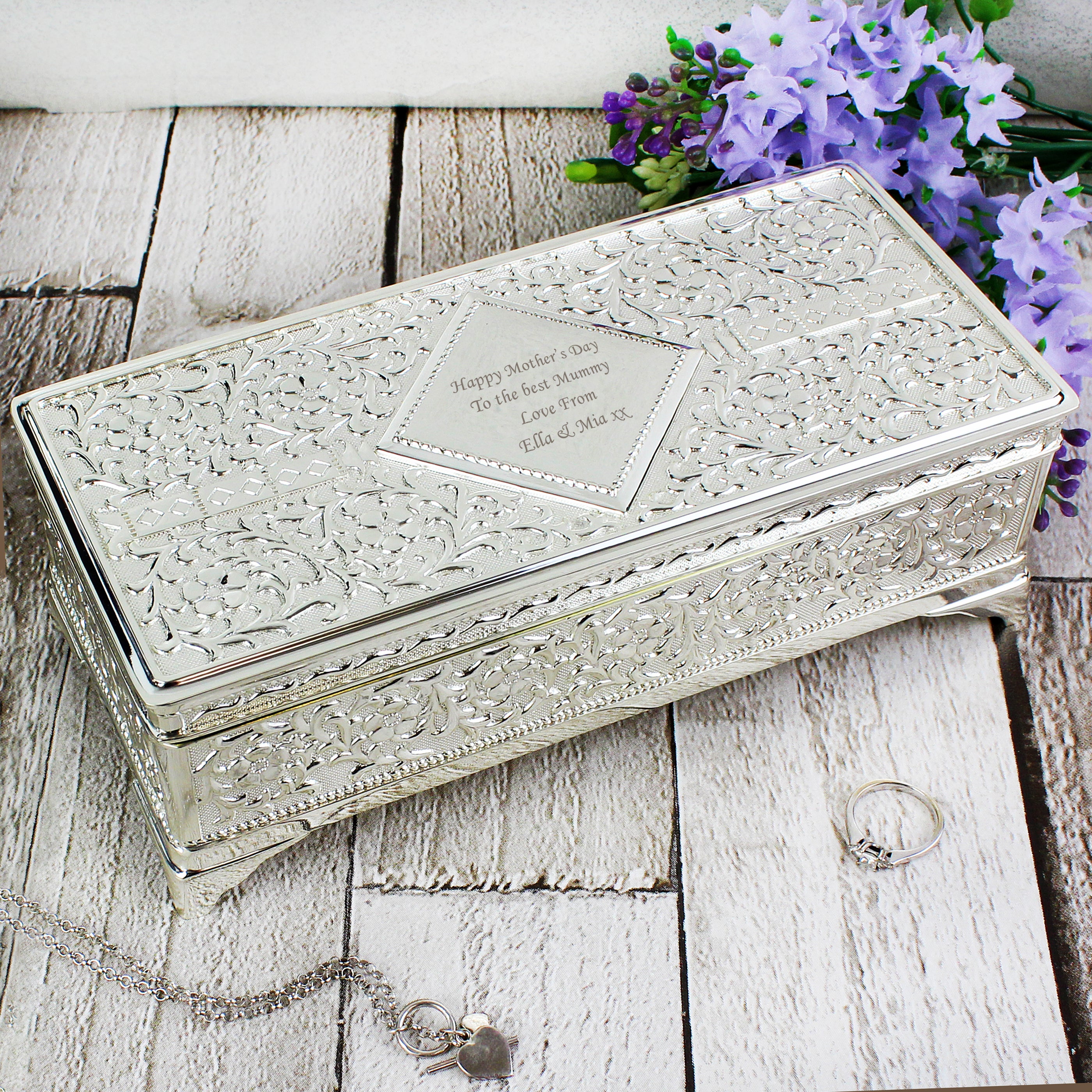 Vintage Silverplated Large Jewelry outlet Box