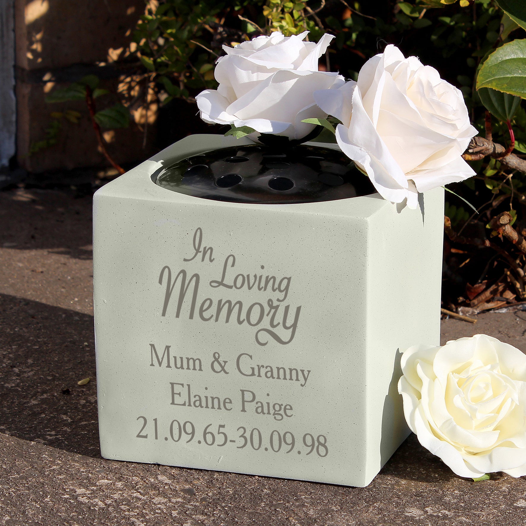 Family Loss Memorial. Mom. Dad. Grandma. Grandpa. 16x8 PERSONALIZED Burial good Marker. Stone Tile. Indoor Only. Sympathy Gift Keepsake