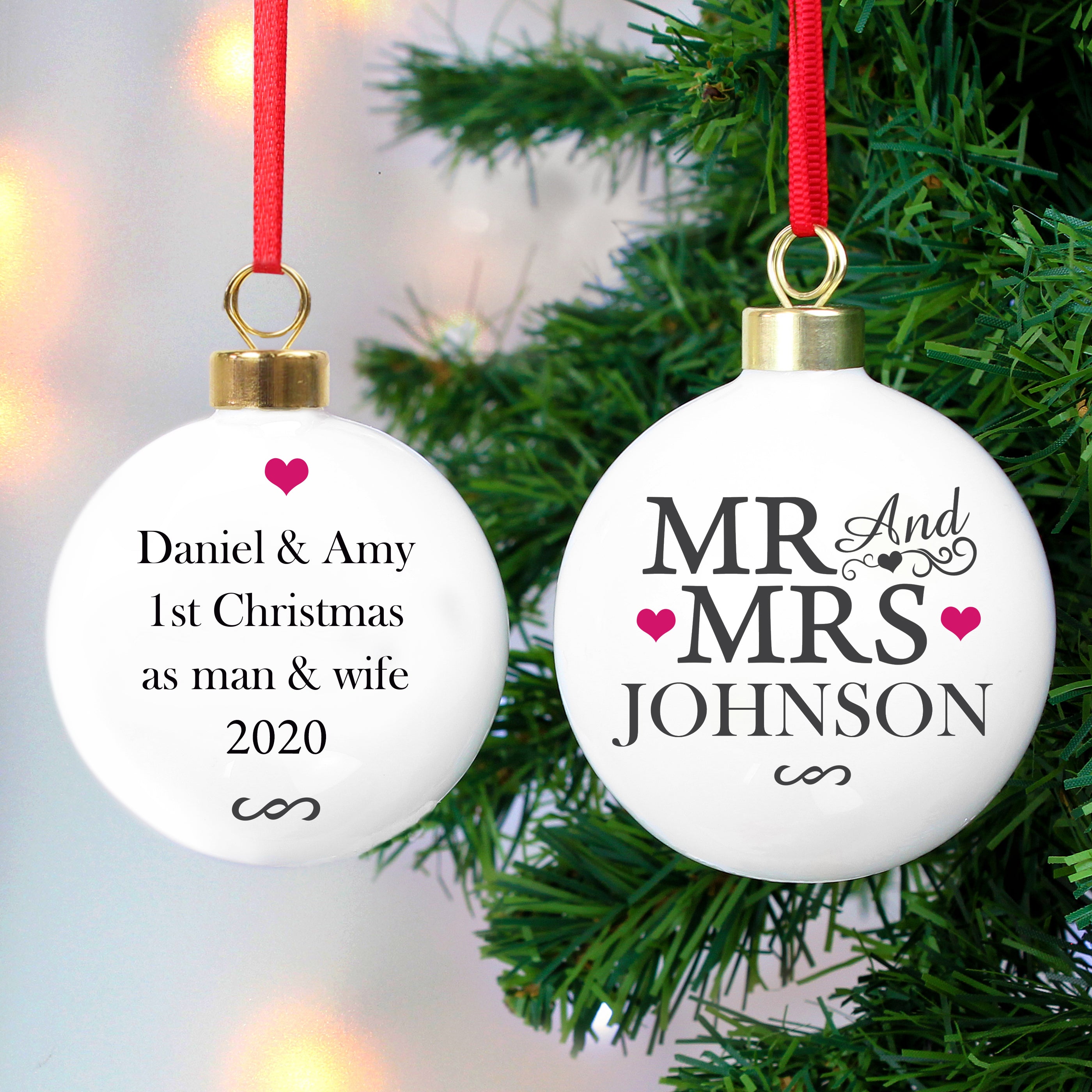 1st christmas 2024 married bauble