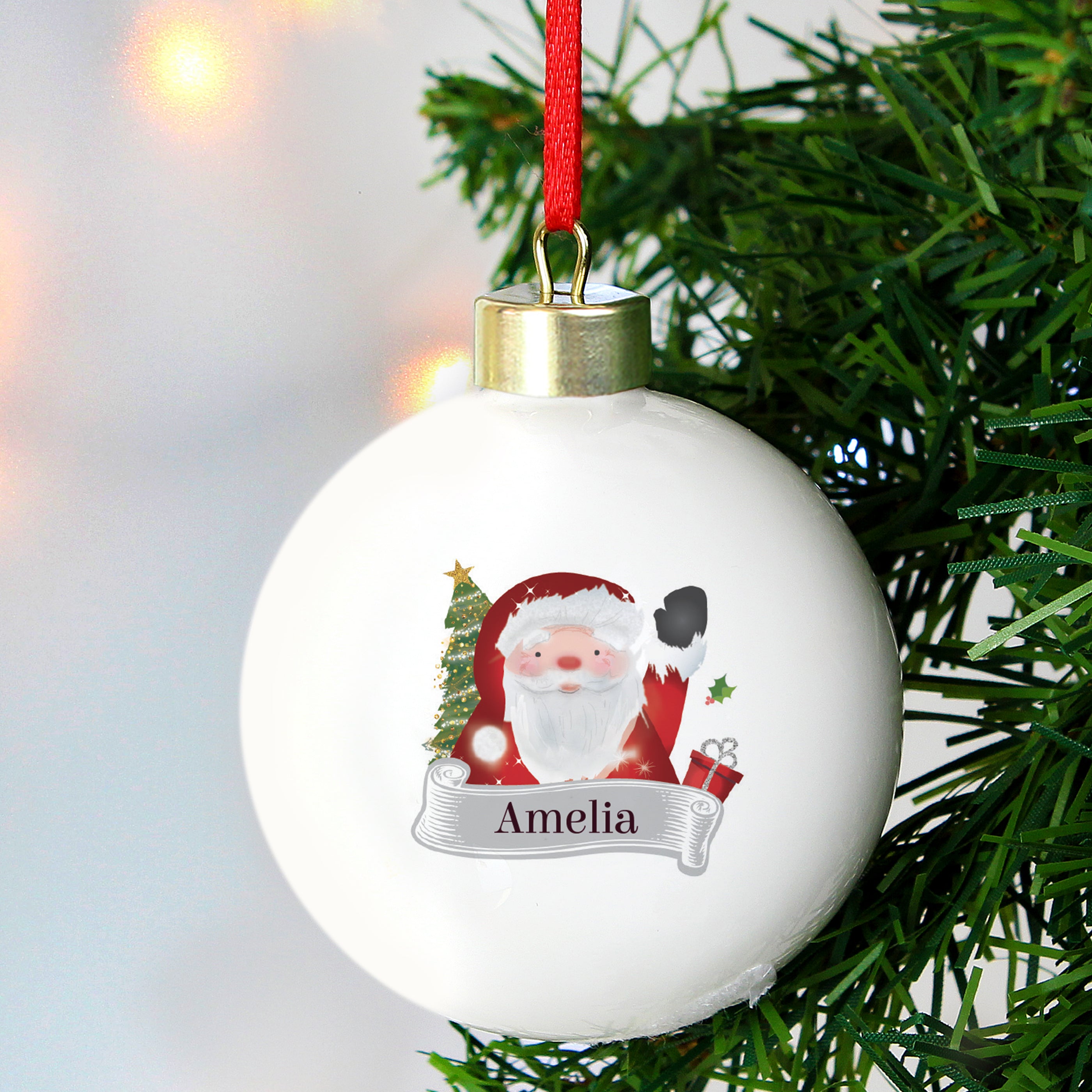 Personalised baby's first cheap christmas baubles