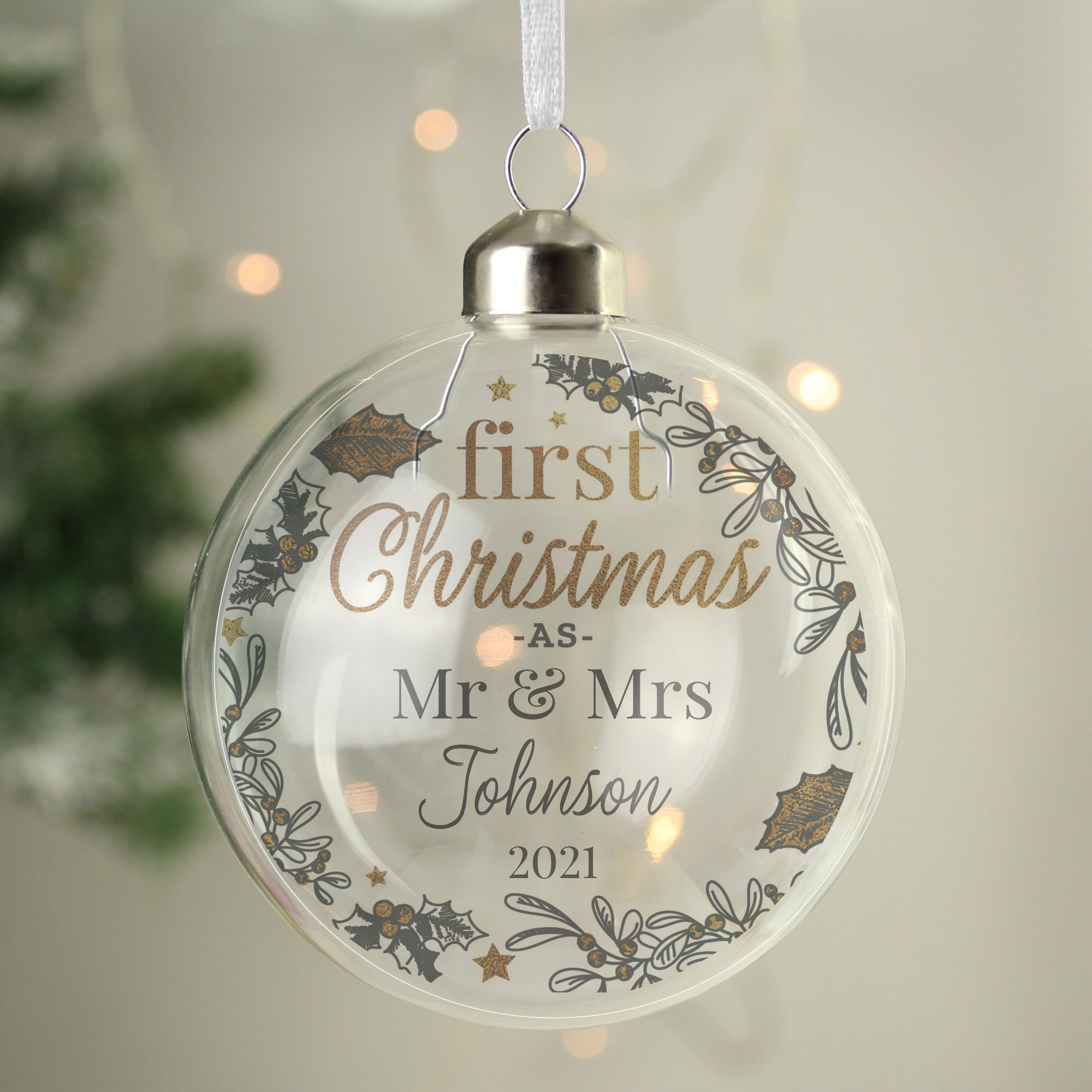 Personalised first christmas store ornament