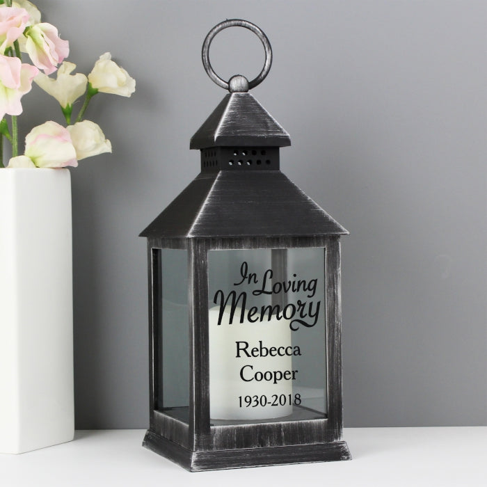 Personalised 'In Loving Memory' Rustic Black Lantern – The Lovely ...