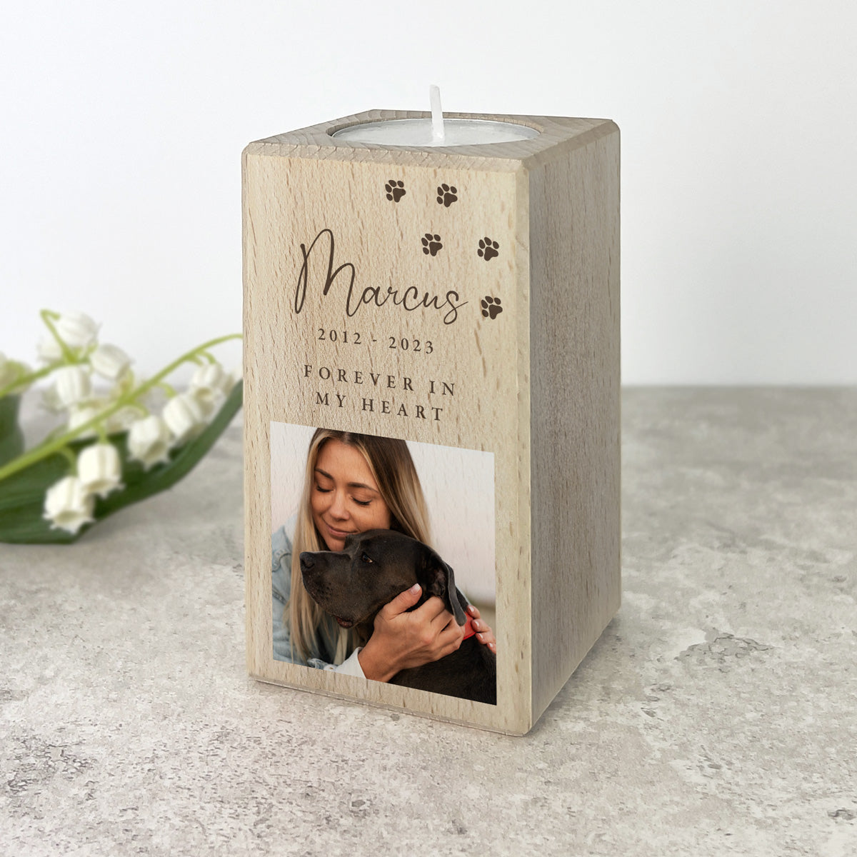 Personalised candle deals holder