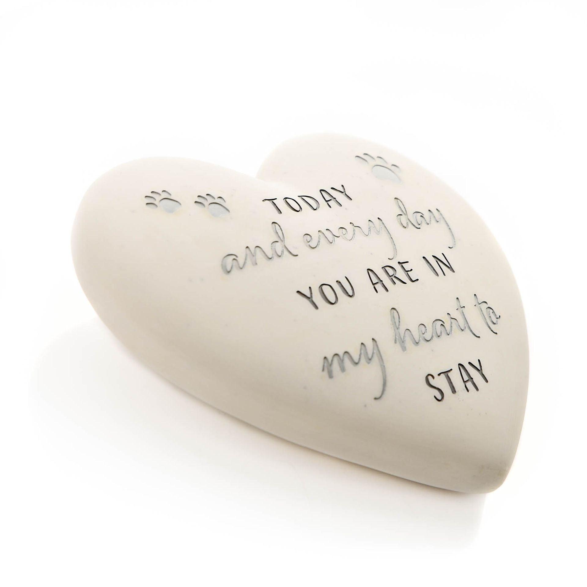 Heart shaped store pet memorial stones